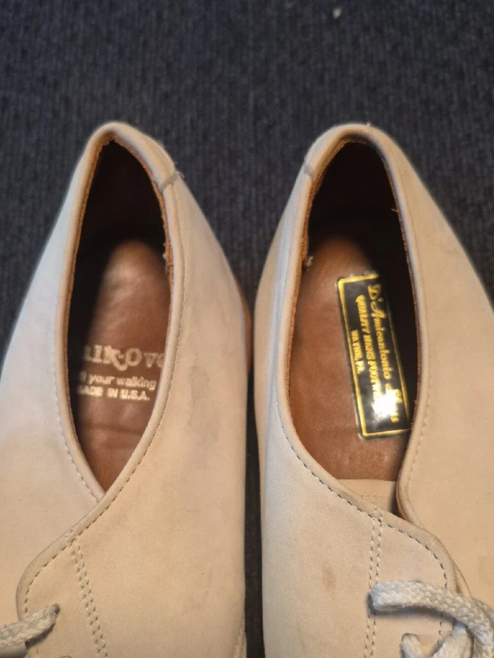 Men's Cream Suede Derby Shoes - Elegant Lace-Up